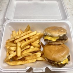 Corner Keg Pub - Cheeseburger sliders & fries.