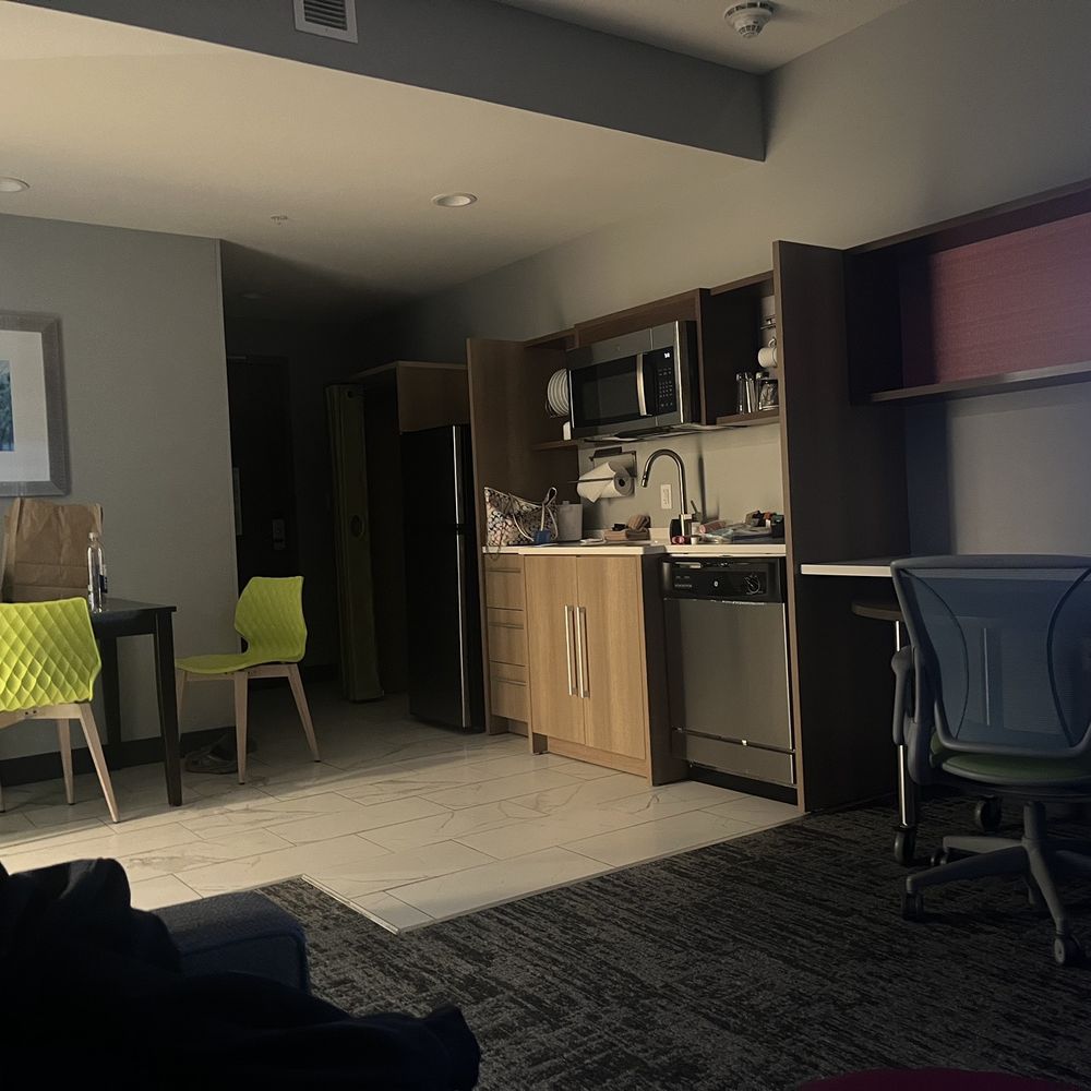 Home2 Suites by Hilton Bend - The kitchen area - Hotels Near Me - Bend, Oregon