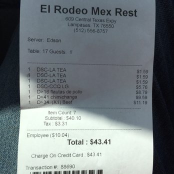 El Rodeo - Mexican Near Me - Lampasas, Texas