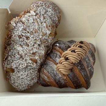 Bonrue Bakery formerly Farmstead - almond croissant and chocolate croissant - Coffee & Tea Near Me - Hurricane, Utah