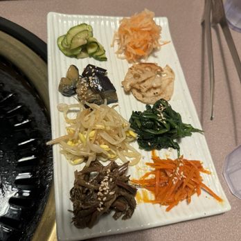 TORACHAN JAPANESE BBQ - Assorted side dishes (not included, need to purchase as appetizer, not to be confused with a kbbq place :) we just wanted some veggies) - Japanese Near Me - Gardena, California