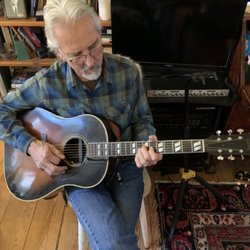 Luthier Lyn - Tim Kapuleck's Gibson J50 after a lot of repair work.