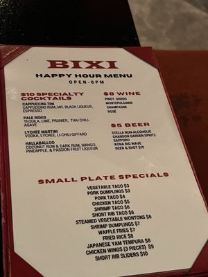 Menu photo 4 Bixi New York, NY