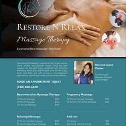 Restore N Relax Massage Therapy - Services and prices