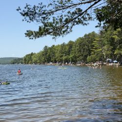 Sebago Lake State Park - Swimming area looking west
