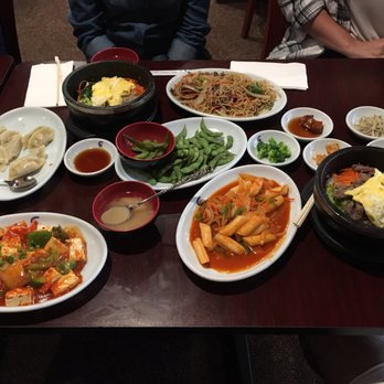 Four Seasons - Edamame, steamed dumplings, fried rice, and bim bam bop - Korean Near Me - Ithaca, New York
