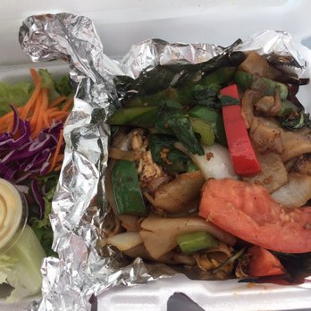 Thai Texas - This is a smaller portion, the lunch portion to go, don't be fooled it's tons of food that's very filling and super satisfying!! - Thai Near Me - Arlington, Texas Thai Texas - This is a smaller portion, the lunch portion to go, don't be fooled it's tons of food that's very filling and super satisfying!! - Thai Near Me - Arlington, Texas