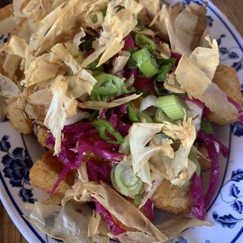 Little Sama Ojai - Okonomiyaki tots. I would skip this. - Asian Fusion Near Me - Ojai, California Little Sama Ojai - Okonomiyaki tots. I would skip this. - Asian Fusion Near Me - Ojai, California