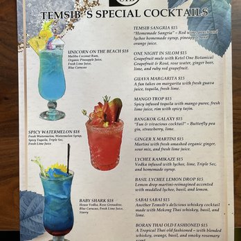 Temsib Eatery & Bar - Cocktails - Thai Near Me - Bellevue, Washington