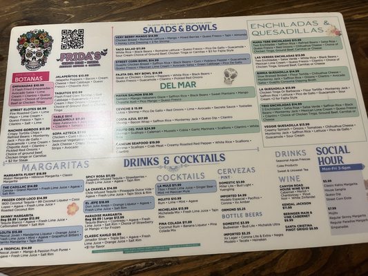 Menu photo 1 Fridas Fresh Mex & Cantina Ormond Beach, FL Menu photo 1 Fridas Fresh Mex & Cantina Ormond Beach, FL