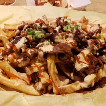 Bumblebees BBQ and Grill - KPOP Fries. I my or may not have eaten the whole thing.  This meal was an explosion of deliciousness!! - New American Near Me - Midvale, Utah