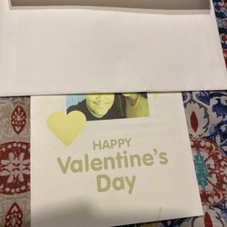 Edible Arrangements - Terribly printed card, we are not the same color of the Toy Story aliens.