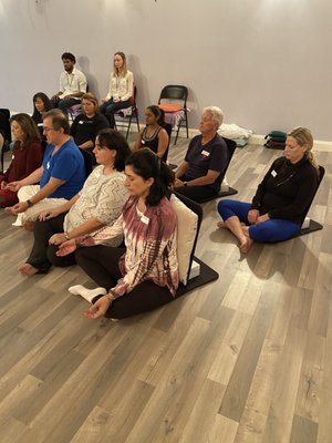 Meditation - Why Practice Meditation at SOHAM Yoga?
Meditation is the art of coming home to yourself—a practice that transcends the mind and connects you with the profound stillness within. At SOHAM Yoga, we see meditation as a powerful tool to cultivate inner peace, clarity, and a deeper connection to the energy that flows through all life.
In a world that demands constant action, meditation offers a sacred pause—a chance to quiet the noise, recharge your spirit, and align with your highest self. Through guided practices and intentional stillness, you can awaken your intuition, elevate your vibration, and discover the limitless power within. Meditation - Why Practice Meditation at SOHAM Yoga?
Meditation is the art of coming home to yourself—a practice that transcends the mind and connects you with the profound stillness within. At SOHAM Yoga, we see meditation as a powerful tool to cultivate inner peace, clarity, and a deeper connection to the energy that flows through all life.
In a world that demands constant action, meditation offers a sacred pause—a chance to quiet the noise, recharge your spirit, and align with your highest self. Through guided practices and intentional stillness, you can awaken your intuition, elevate your vibration, and discover the limitless power within.