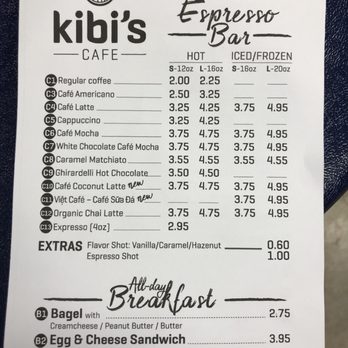kibi’s Cafe  - Menu front - Sandwiches Near Me - Walnut Creek, California