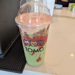 Strawberry matcha latte ofc Strawberry matcha latte ofc