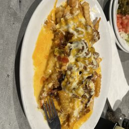 Fat Pat fries w/ BBQ pulled pork Fat Pat fries w/ BBQ pulled pork