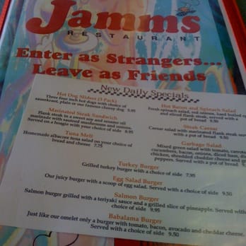 Jamms Restaurant - Front of the menu - Breakfast & Brunch Near Me - Las Vegas, Nevada Jamms Restaurant - Front of the menu - Breakfast & Brunch Near Me - Las Vegas, Nevada