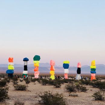 Seven Magic Mountains - The seven magical mountains in the middle of the desert! - Public Art Near Me - Las Vegas, Nevada