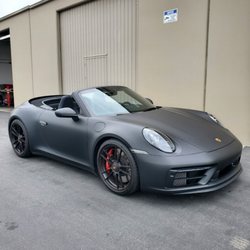 Rolotech Car Wraps - Porsche 911 Turbo done in matte black full wrap