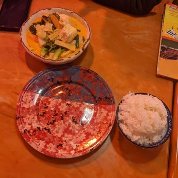 Bangkok City Thai Restaurant - three plates of food on a table - Thai Near Me - Hoboken, New Jersey Bangkok City Thai Restaurant - three plates of food on a table - Thai Near Me - Hoboken, New Jersey