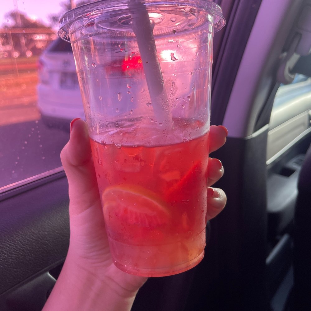 Fresh Bites Hawaii - Strawberry Lime Green Tea with lychee (unsure if this is the name but reminds me of a type of boba) - Poke Near Me - Honolulu, Hawaii