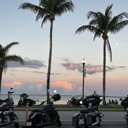 Gorgeous sunsets and beautiful bikes