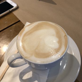 El Taller - Small Spanish latte - espresso with steamed condensed milk. Yum! A little under $5. - Bookstores Near Me - Lawrence, Massachusetts