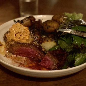 Engine Room - Pan roasted steak with crispy potatoes & diavolo butter. - Southern Near Me - Mystic, Connecticut