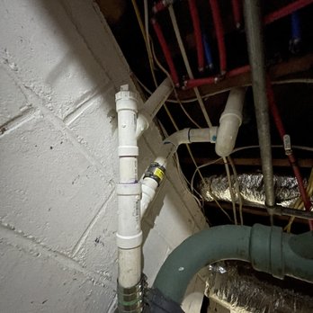 Belmar Plumbing & Heating - Changed line from sink in previous pic and to the right the line coming from tub and 2 feet of pipe feeding into main line in green. - Plumbing Near Me - Belmar, New Jersey Belmar Plumbing & Heating - Changed line from sink in previous pic and to the right the line coming from tub and 2 feet of pipe feeding into main line in green. - Plumbing Near Me - Belmar, New Jersey