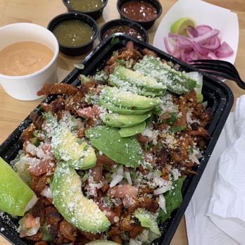 The Burrito City - salad with al pastor. - Mexican Near Me - El Cajon, California