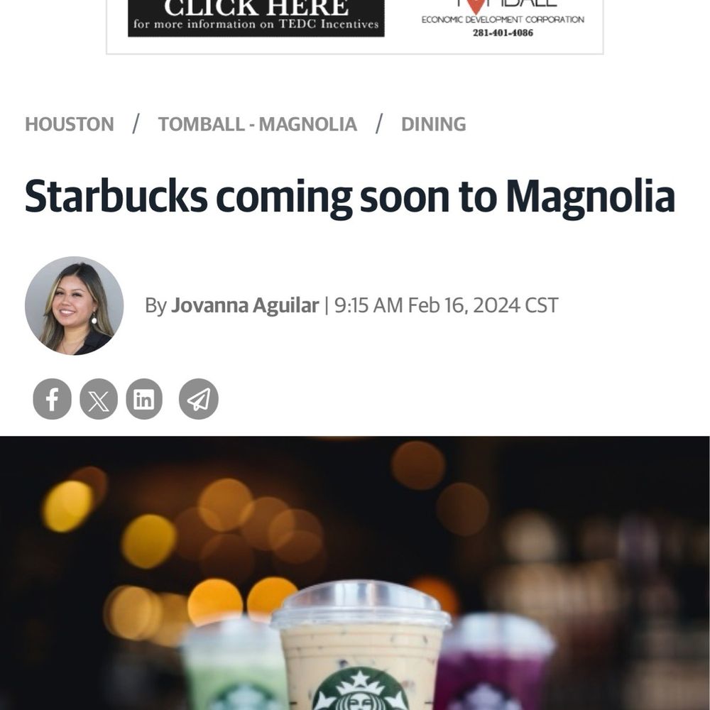 Starbucks - Opening soon! 5.31.24 - Coffee & Tea Near Me - Magnolia, Texas Starbucks - Opening soon! 5.31.24 - Coffee & Tea Near Me - Magnolia, Texas