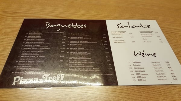 Menu photo 3 Pizza Treff Seesen, NI