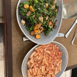 Trevi's - Gluten free pasta with tomato sauce and custom cooked vegan veggies - so delicious!