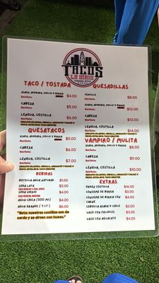 Menu photo 1 Tacos La Main Chula Vista, CA