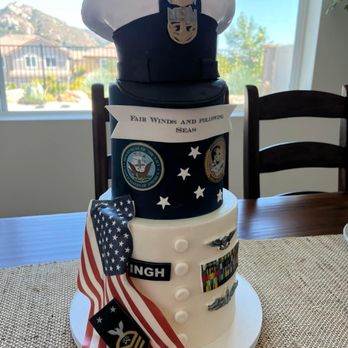 Lori's Custom Cakes - This is the cake she designed with it saying "fair winds and following seas" . - Custom Cakes Near Me Lori's Custom Cakes - This is the cake she designed with it saying "fair winds and following seas" . - Custom Cakes Near Me