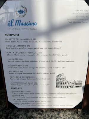 Menu photo 1 Il Massimo Ensenada, BCN