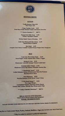 Menu photo 2 City Kitchen Beaufort, NC