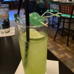 Bella's Great Road - Great bartender made a custom St Patty's Day drink w/coconut rum, midori, pineapple juice & green cherries!