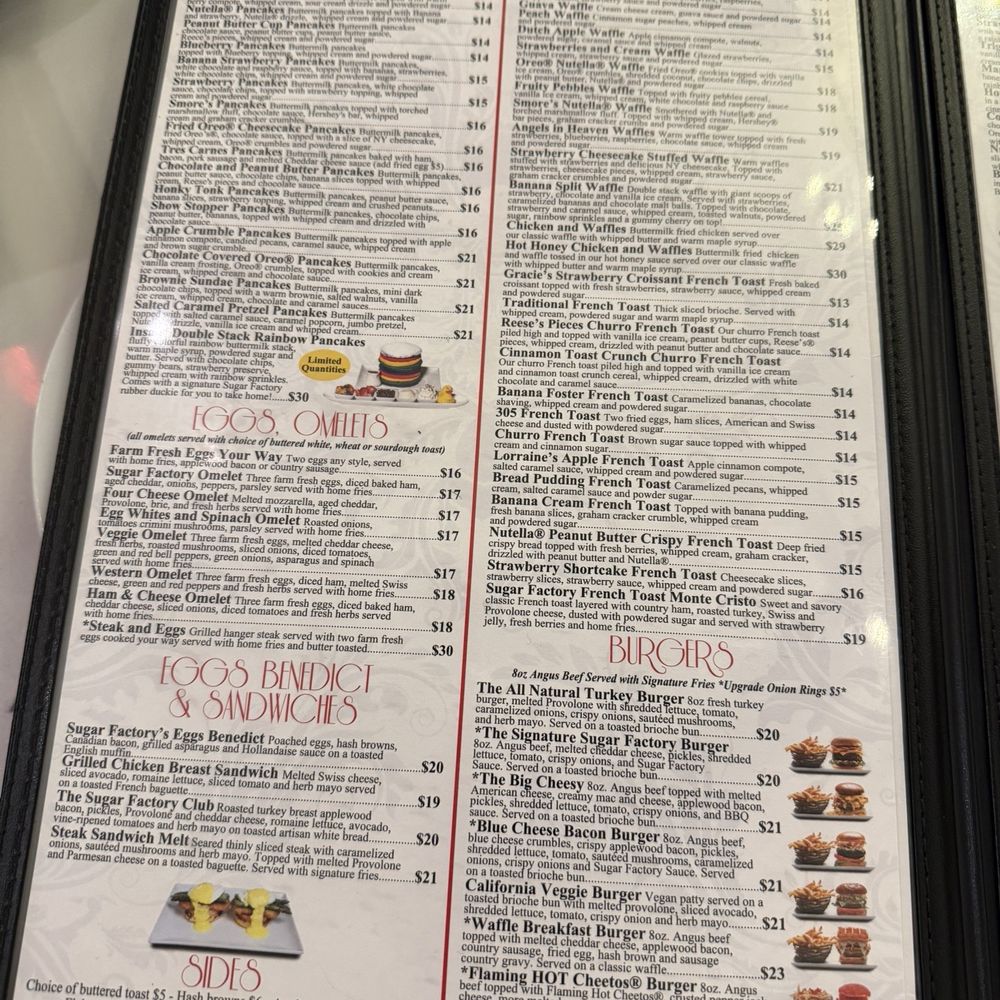 Sugar Factory - Queens - Menu 5/2025 - Desserts Near Me - Jamaica, New York