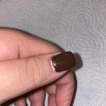 Fancy Nails - Rhinestone that fell off after 6 days :/ - Nail Salons Near Me - Gilroy, California