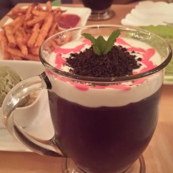 Prince Tea House - Lavender Green tea with oreos - Desserts Near Me - Brooklyn, New York Prince Tea House - Lavender Green tea with oreos - Desserts Near Me - Brooklyn, New York