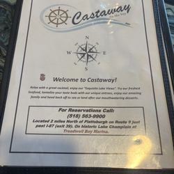 Castaway on the Bay - Menu