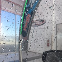 Xpress Car Wash - Going through the car wash.