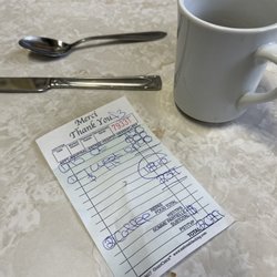 Boo's Bar & Eatery - A hand written check, absolutely caps off the Diner experience.