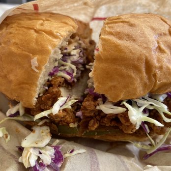 Burnt Crumbs - Nashville Hot Chicken Sandwich - New American Near Me - Irvine, California
