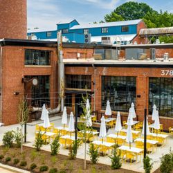 Middle James Brewing at the Power House - The beautiful patio at Middle James Brewing at the Power House.