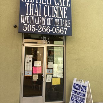 Pad Thai Cafe - Pad Thai Cafe.  Front door signage. - Thai Near Me - Albuquerque, New Mexico