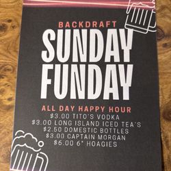 Backdraft Bar and Grille - SUNDAYS