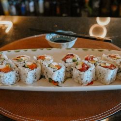 Salmon Avocado Roll + Tuna Avocado Roll ( add cream cheese  )
