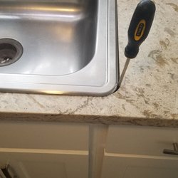Express Countertops - Damage to our Brand new Kitchen Aid Refrigerator and bad cut for sink.